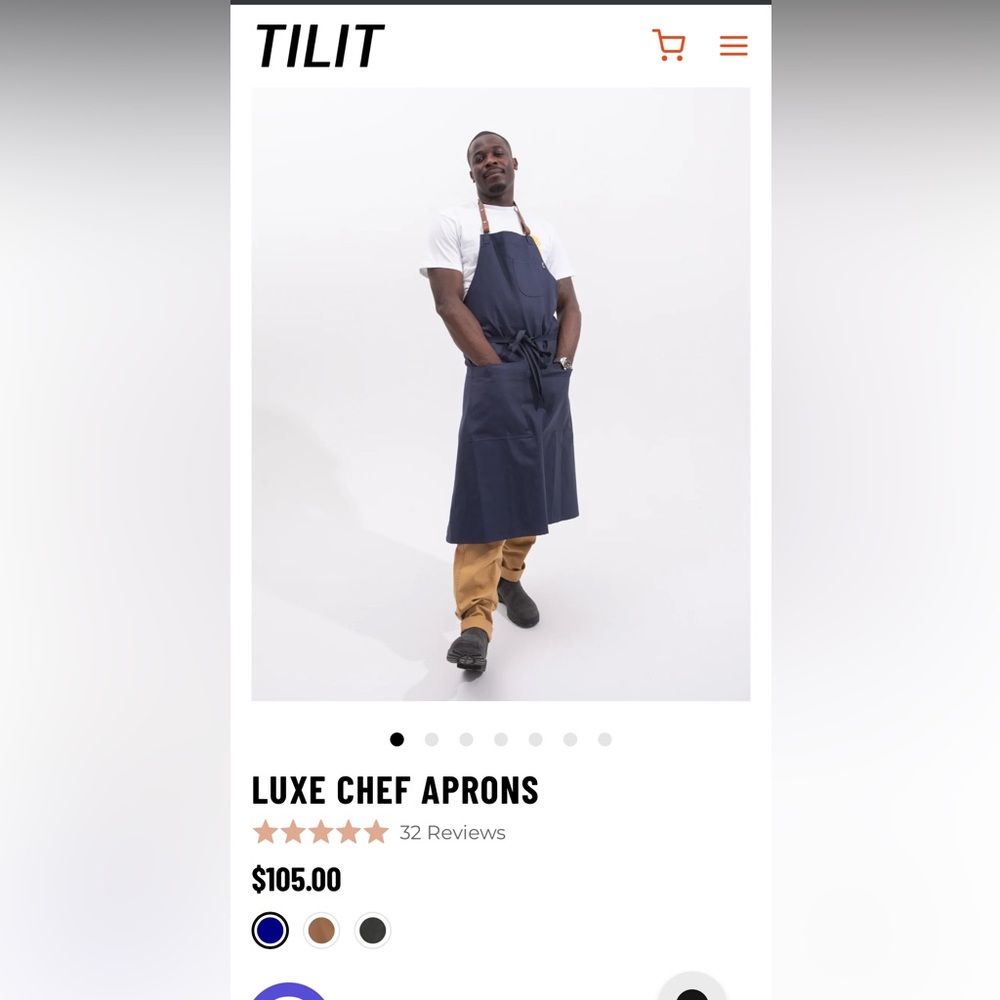 Tilit Luxe Chef Apron - Navy